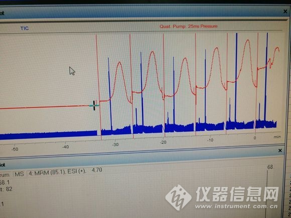 主题:【已应助】液相色谱压力基线不稳,平衡时稳定,走样时出现如图