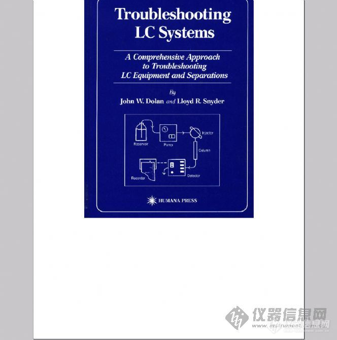 【资料】Troubleshooting LC Systems A Comprehensive Approach To Troubleshooting Lc Equipment and Separations