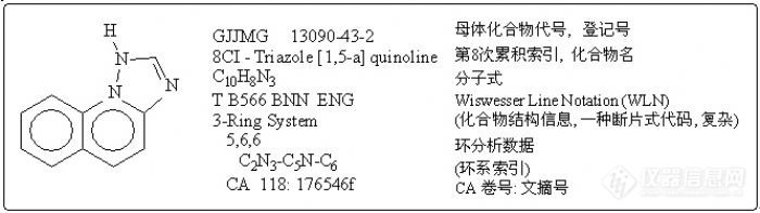 化学信息学: (1)-3-7  分子式索引/环系索引/母体化合物