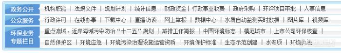 国家环保部几个相关话题的链接