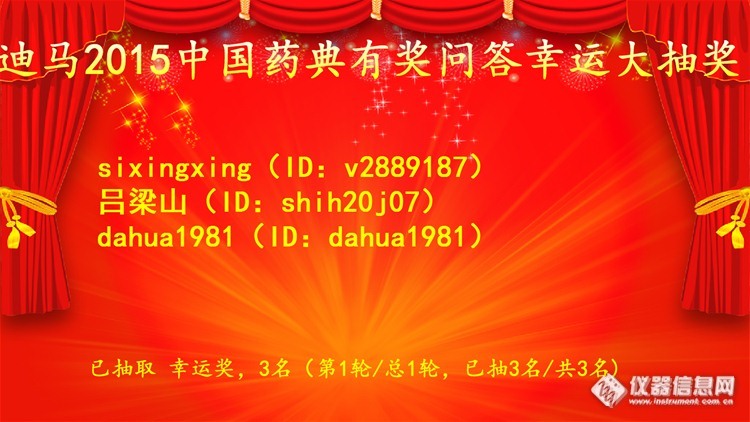 2015中国药典检测方案有奖问答01.13——精制冠心颗粒中芍药苷和丹酚酸B的检测