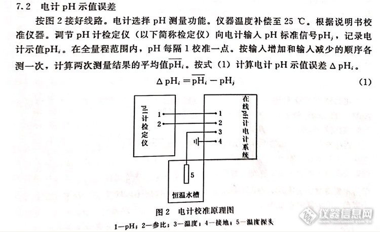 在线pH计校准规范中“仪器补偿至25℃”应怎样理解？