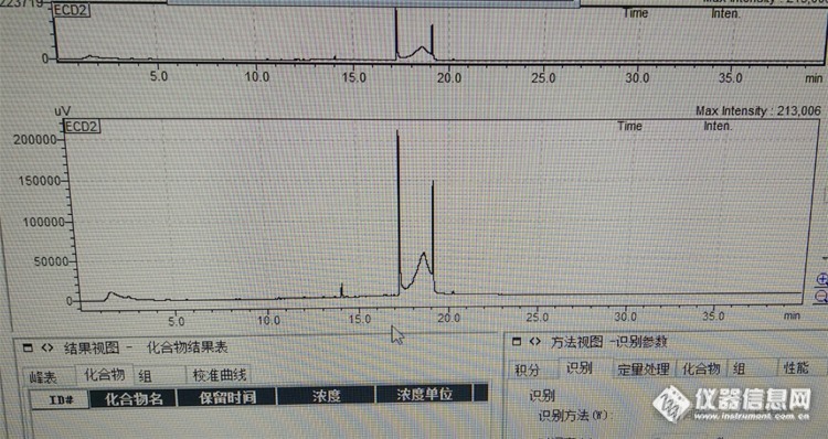 气相ECD检测异菌脲出峰不正常