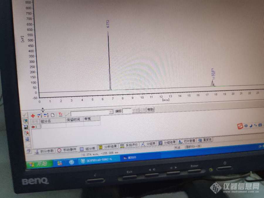 气相色谱工作站N2010不能手动积分