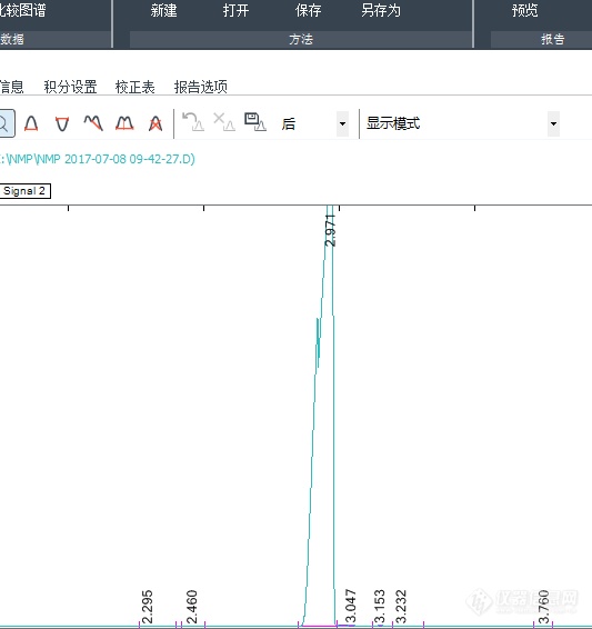 安捷伦7820A出峰异常