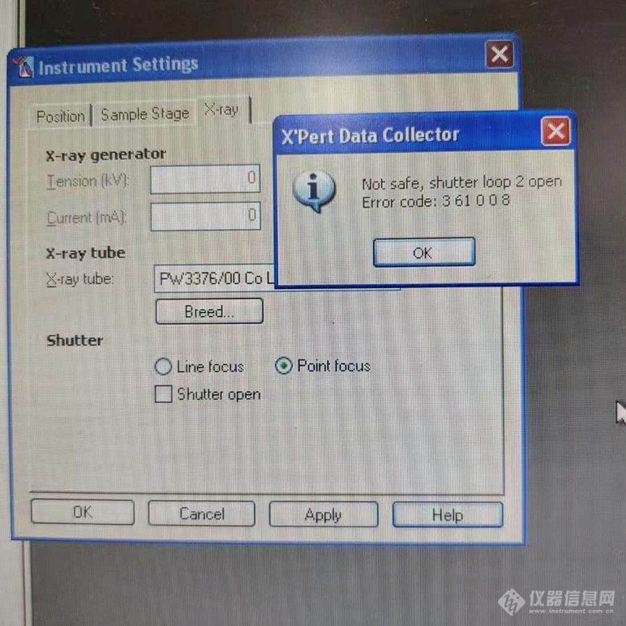 帕纳科衍射仪安全回路不能闭合