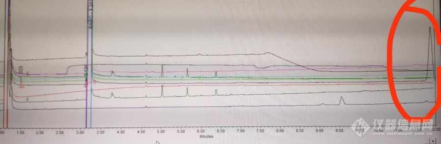求助气相色谱随机有异常峰