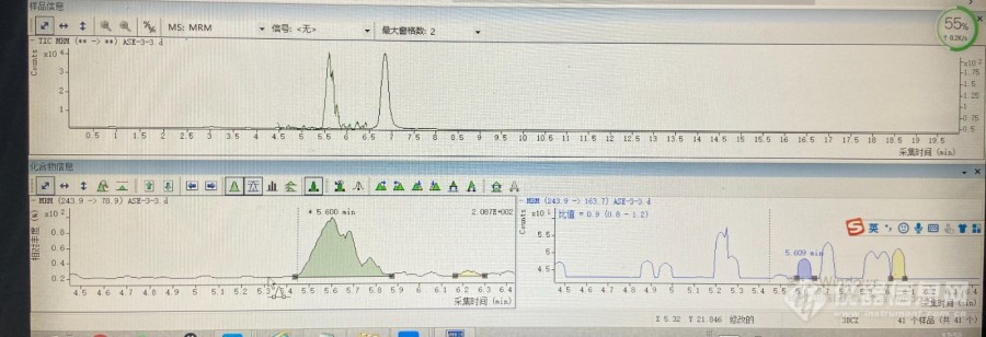 【求助】【急！！】有关MRM模式根据定性定量离子判断目标物是否存在的问题