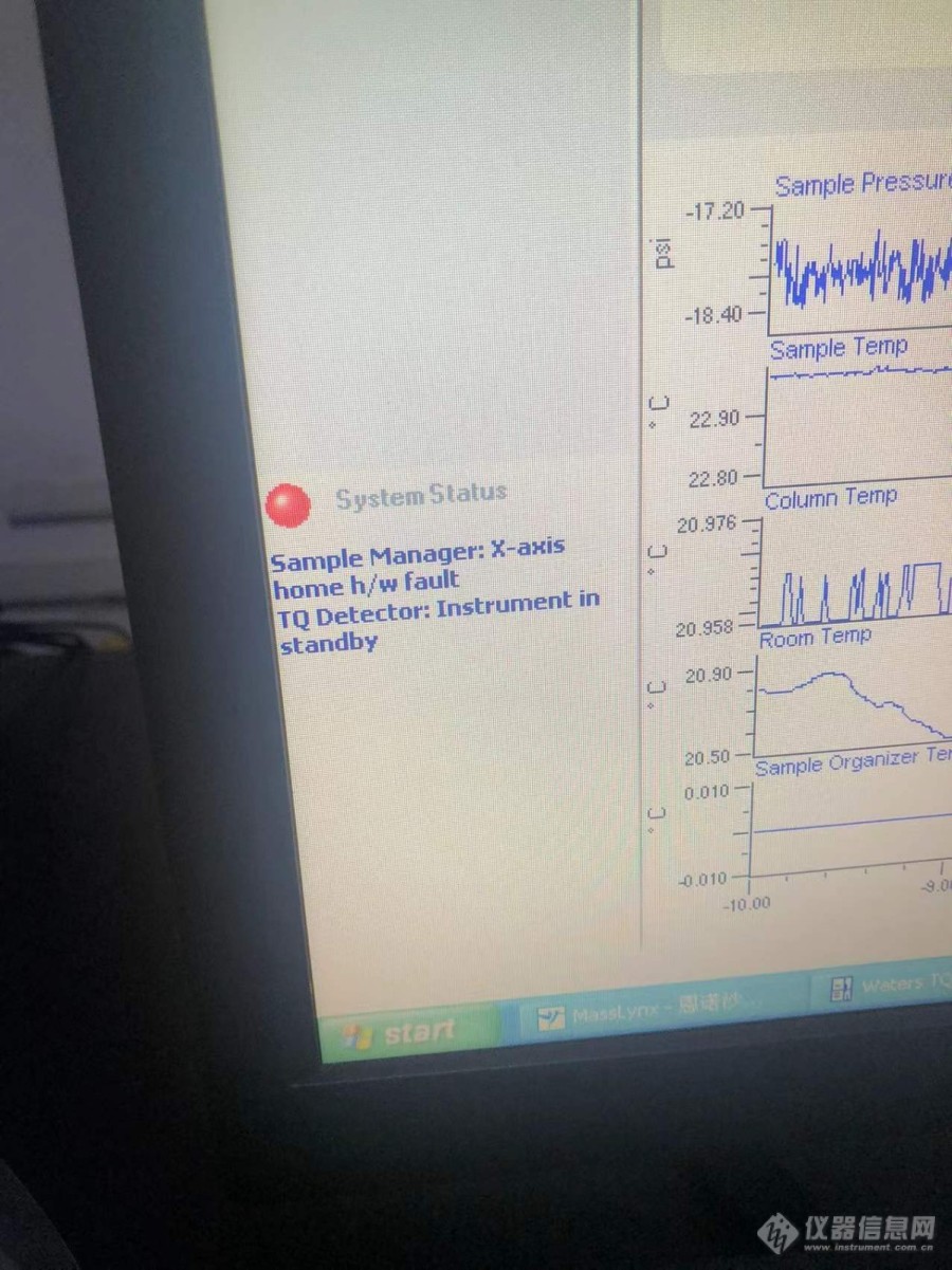 沃特世自动进样器报错“x-axis home h/w fault”怎么解决