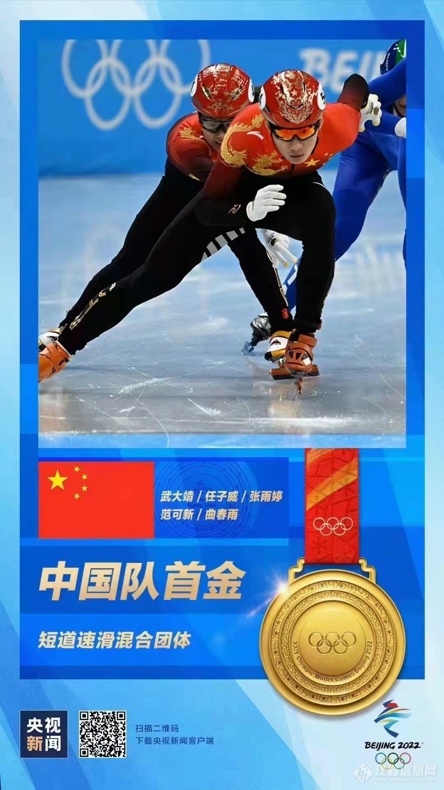 2022北京冬奥会我国获得的金牌1