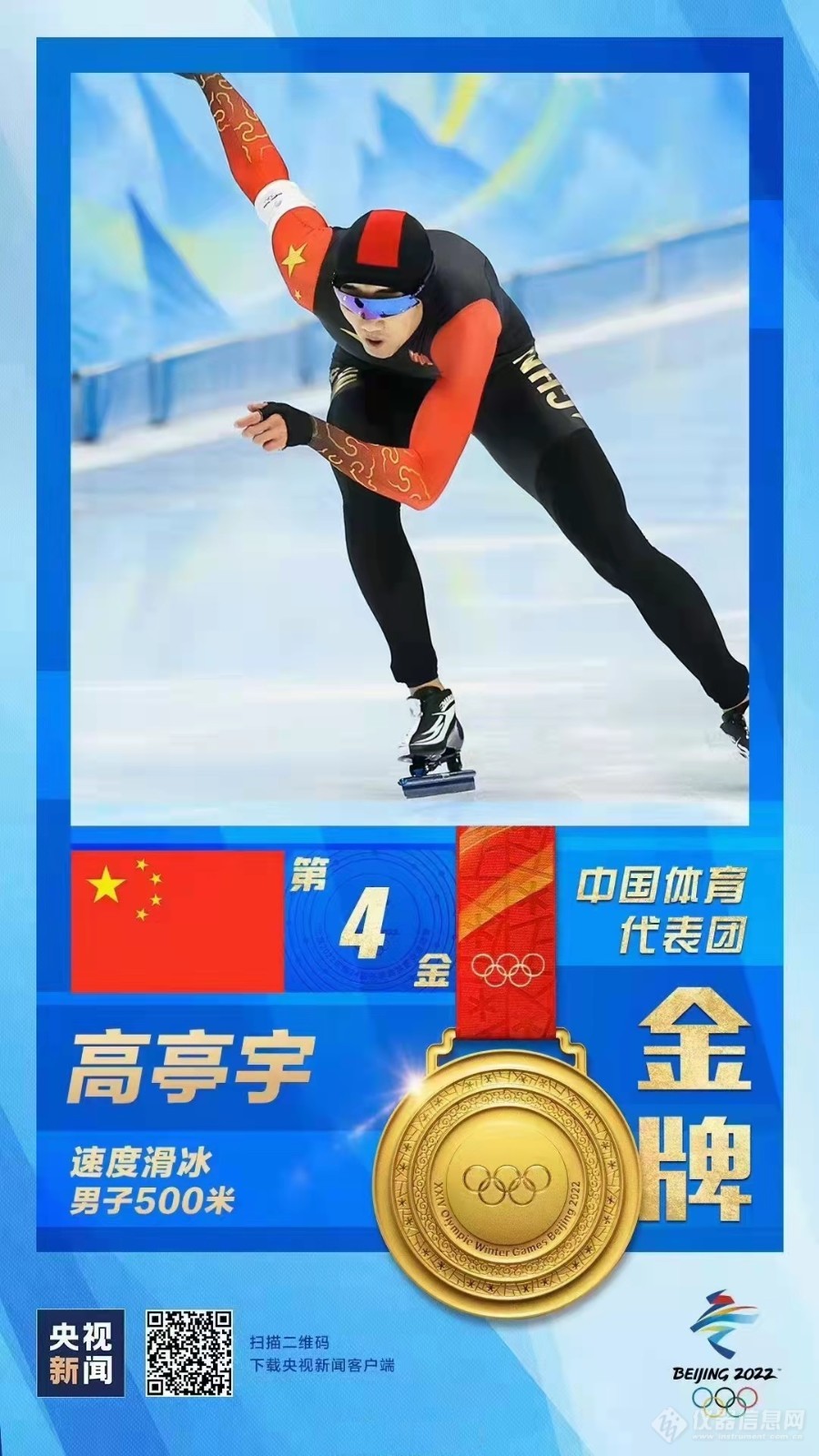 2022北京冬奥会我国获得的金牌4